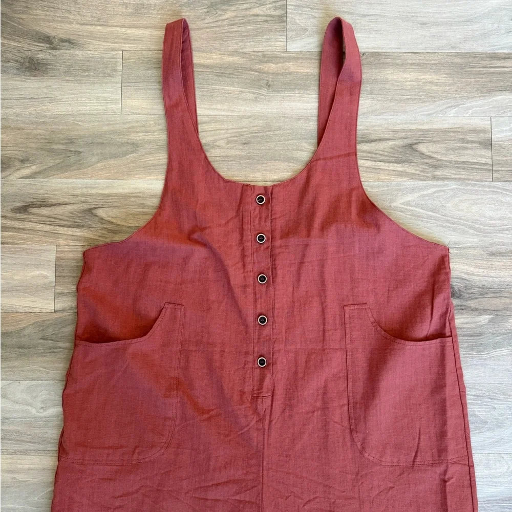 UANEO Women’s Linen Cotton Overalls XL - Picture 2 of 5